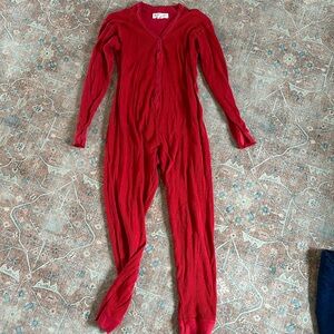 Vintage Victoria’s Secret Red Waffle Union Suit